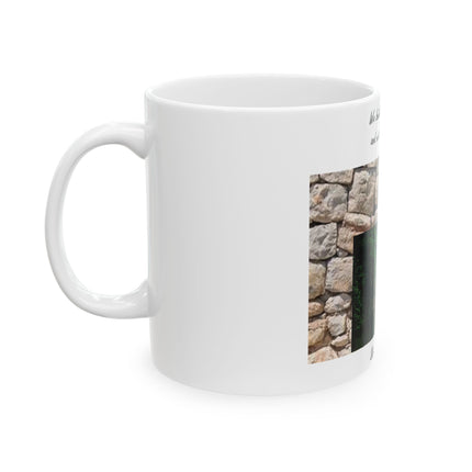 Newton Quote Mug – 11oz Ceramic Cup with “Too Many Walls” Message