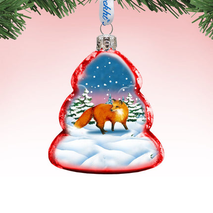 Fox Mercury Glass Ornament by G. DeBrekht - Wildlife Holiday Décor - 771029-0