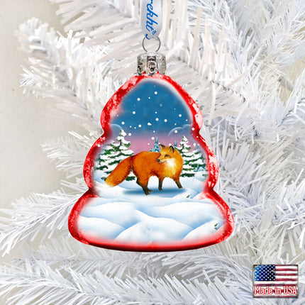 Fox Mercury Glass Ornament by G. DeBrekht - Wildlife Holiday Décor - 771029-1