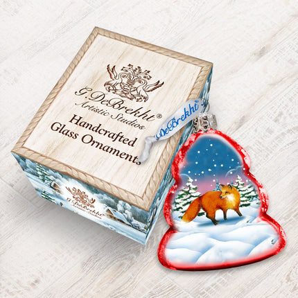Fox Mercury Glass Ornament by G. DeBrekht - Wildlife Holiday Décor - 771029-2