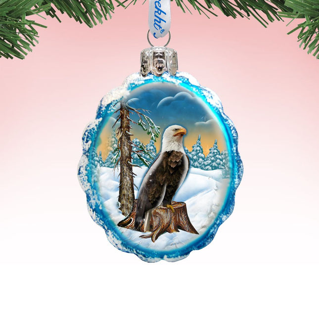 Eagle Mercury Glass Ornament by G. DeBrekht - Wildlife Holiday Décor - 771030-0