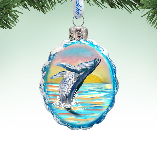 Humpback Mercury Glass Ornament by G. DeBrekht - Wildlife Holiday Décor - 771049-777389-0