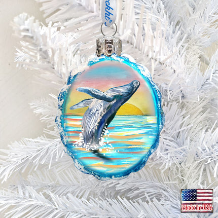 Humpback Mercury Glass Ornament by G. DeBrekht - Wildlife Holiday Décor - 771049-777389-1