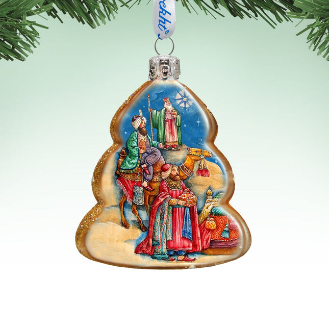 Three Kings Mercury Glass Ornament by G. DeBrekht - Nativity Holiday Décor - 772073-0