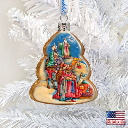 Three Kings Mercury Glass Ornament by G. DeBrekht - Nativity Holiday Décor - 772073-1