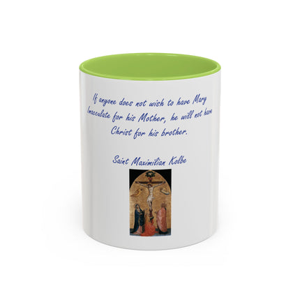 Religious Coffee Mug — Saint Maximilian Kolbe Quote & Sacred Image (11/15oz)