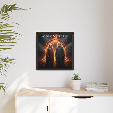 Aging Is Sacred Fire — Framed Matte Canvas Wall Art