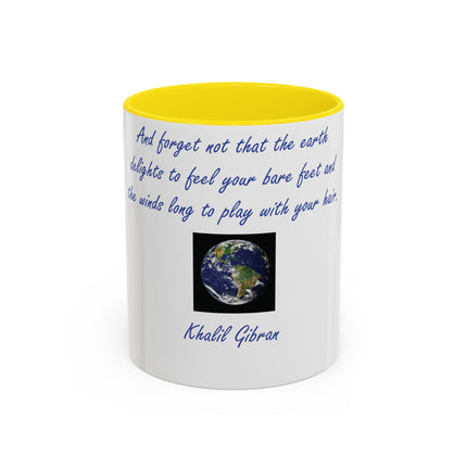 Nature Quote Accent Mug – 11oz Ceramic with Gibran Verse