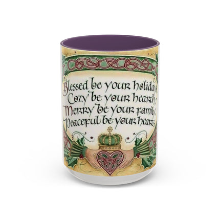 Celtic Holiday Blessings Mug – 15oz Accent for Cozy Gatherings