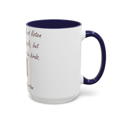 15oz Accent Ceramic Mug – Tribute to Saint Francis – Nature Lover Gift