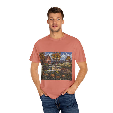 Samhain Tee – Unisex Garment-Dyed Shirt with Pumpkin Spice Wit