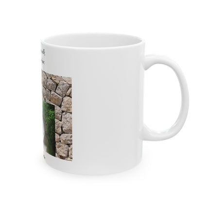 Newton Quote Mug – 11oz Ceramic Cup with “Too Many Walls” Message