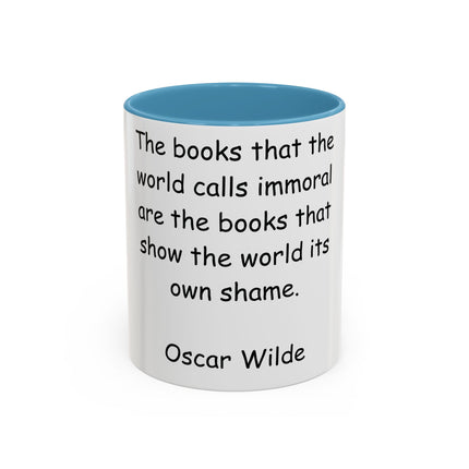 Oscar Wilde Accent Mug – “Books & Shame” – 11oz Ceramic Inspiration