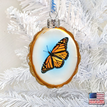 Butterfly Mercury Glass Ornament by G. DeBrekht - Coastal Holiday Décor - 776283-1