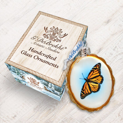 Butterfly Mercury Glass Ornament by G. DeBrekht - Coastal Holiday Décor - 776283-2