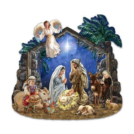 Nativity with Angel Holiday Door Decor by D. Gelsinger - Nativity Holiday Decor - 8652760H-4