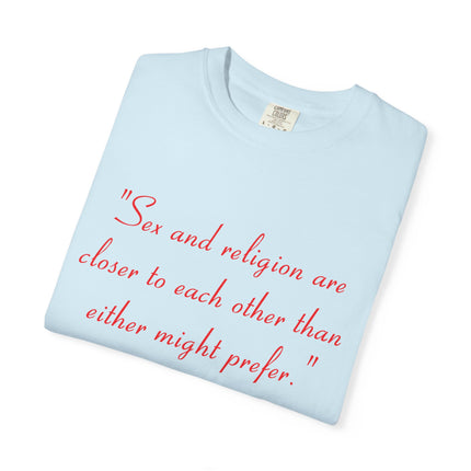 Inspirational Garment-Dyed Unisex T-Shirt - Saint Thomas More Quote