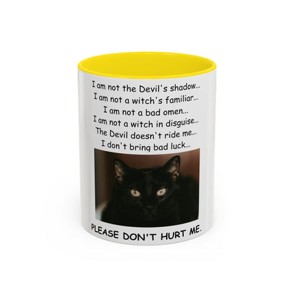 Black Cat Quote Mug – Accent Coffee Cup – 11oz Ceramic