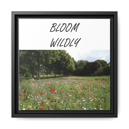 Bloom Wildly Framed Canvas Print — Wildflower Meadow Wall Art