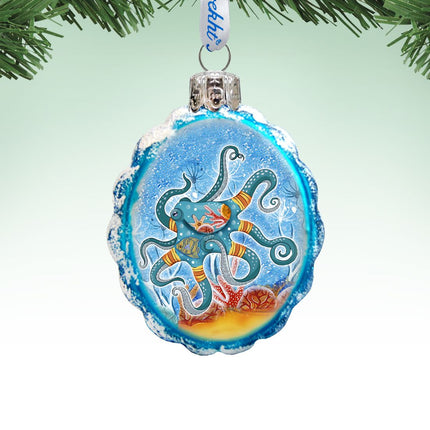 Octopus Mercury Glass Ornament by G. DeBrekht - Coastal Holiday Décor - 777374-0