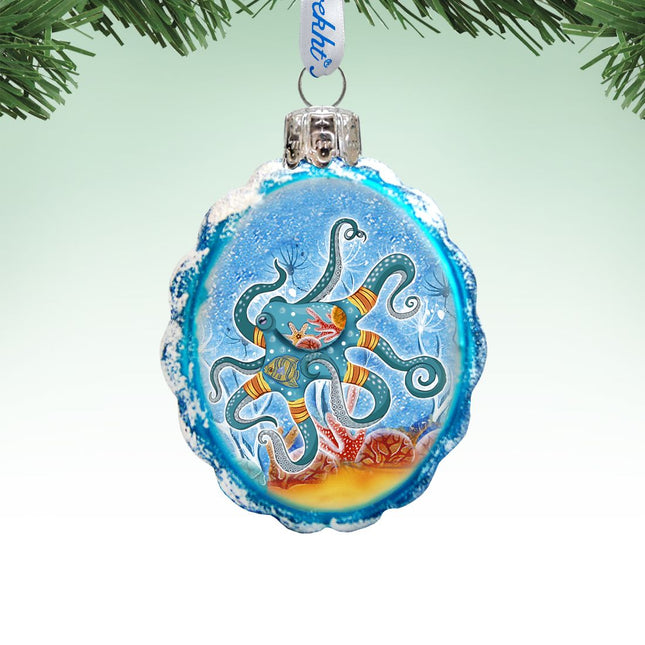 Octopus Mercury Glass Ornament by G. DeBrekht - Coastal Holiday Décor - 777374-0