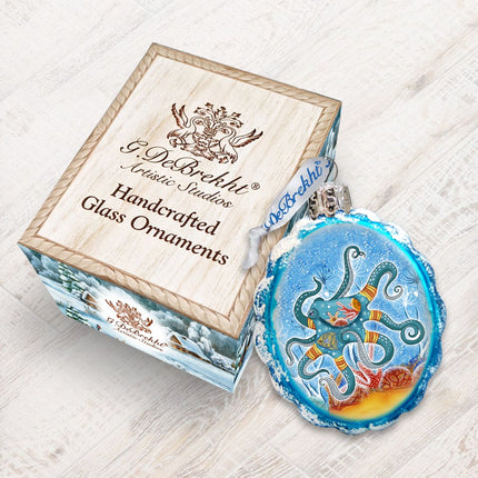 Octopus Mercury Glass Ornament by G. DeBrekht - Coastal Holiday Décor - 777374-2