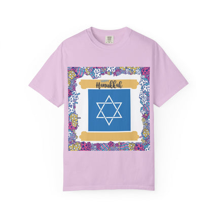 Hanukkah Unisex Garment-Dyed T-Shirt - Celebrate the Festival of Lights
