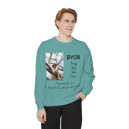 BYOB Sweatshirt – “Bring Your Own Book” – Unisex Literary Fashion