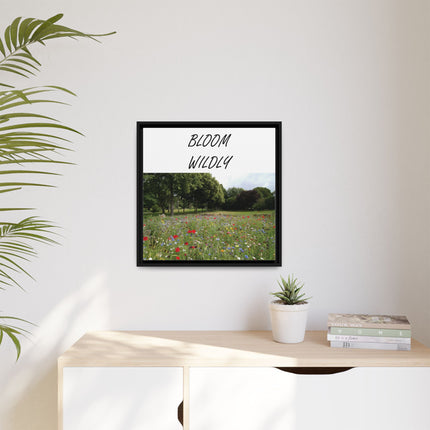 Bloom Wildly Framed Canvas Print — Wildflower Meadow Wall Art