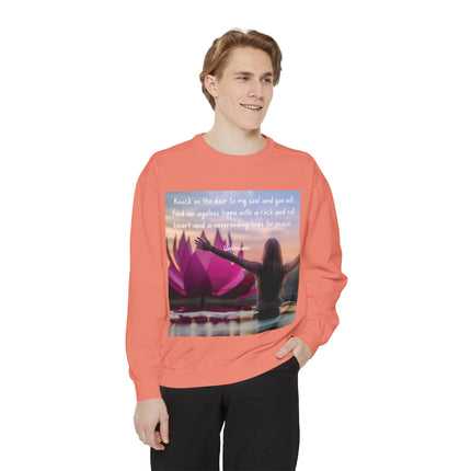 Inspirational Yoga Sweatshirt - 'Knock on the Door to My Soul'