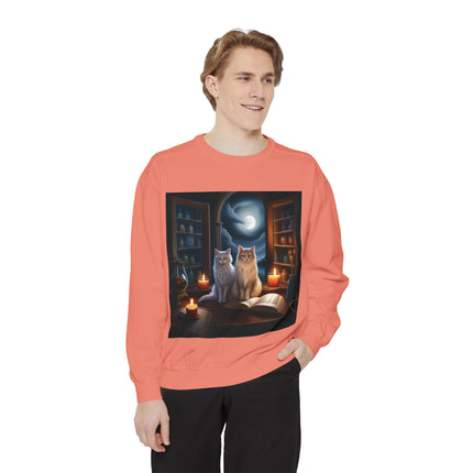 Cozy Cat Sweatshirt – Magical Workshop Design – Unisex Apparel