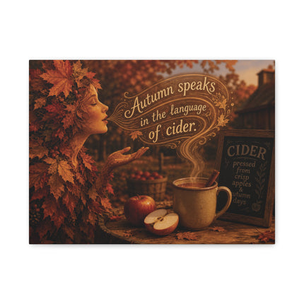 Autumn Speaks in the Language of Cider - Matte Canvas Wall Art