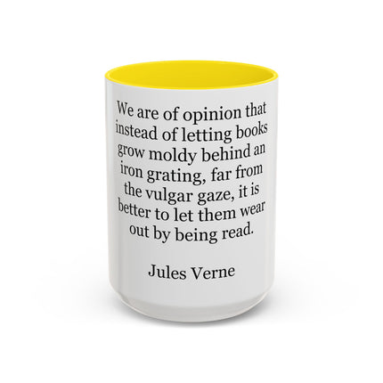 Jules Verne Quote Coffee Mug — Literary Quote Accent Mug (11/15oz)