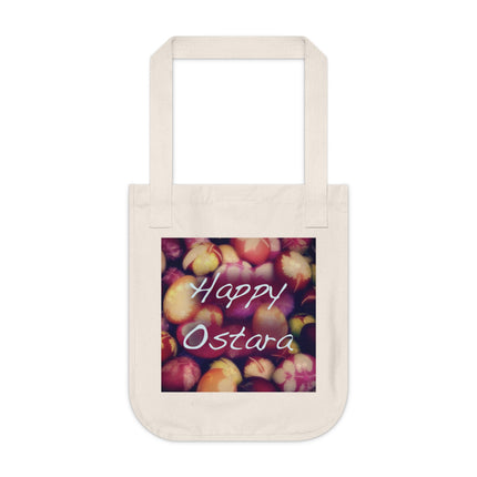 Ostara Tote Bag – Organic Canvas Carryall with Colored Egg Design