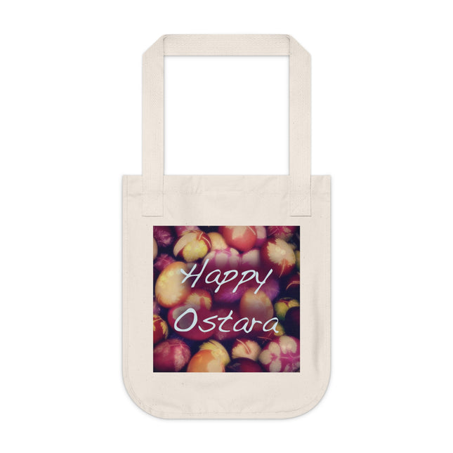 Ostara Tote Bag – Organic Canvas Carryall with Colored Egg Design