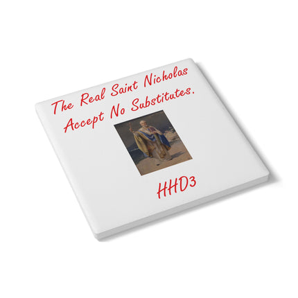 Saint Nicholas Coaster - Christmas Coaster with Inspirational Quote