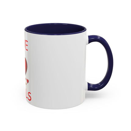 Love Heals Accent Mug – 11oz Ceramic Cup for Coffee & Kindness