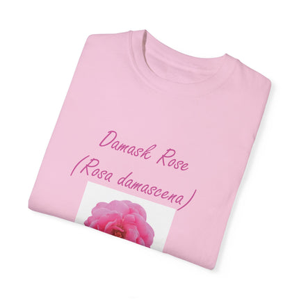 Damask Rose Unisex T-shirt - The Queen of Flowers Design
