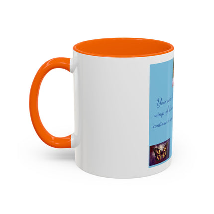 Butterfly Kindness Accent Coffee Mug — Rumi Inspirational Quote (11/15 oz)