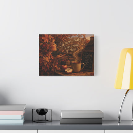 Autumn Speaks in the Language of Cider - Matte Canvas Wall Art