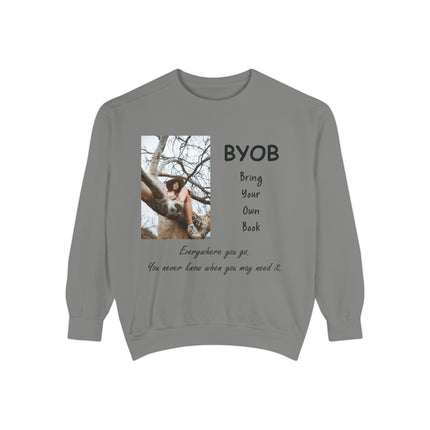 BYOB Sweatshirt – “Bring Your Own Book” – Unisex Literary Fashion