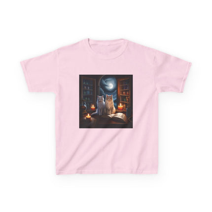 Mystical Cats Kids Tee – Heavy Cotton – Whimsical Animal Design