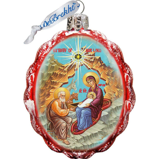 The Nativity Glass Ornament, Nativity Inspirational Decor - 772025-0