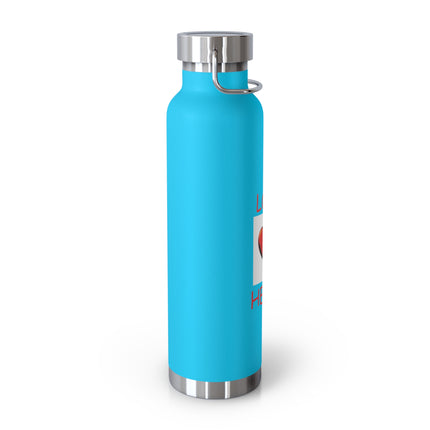 Insulated Bottle — "Love Heals" 22oz Copper Vacuum Water Bottle