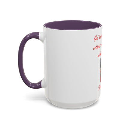 St. Augustine Quote Crucifixion Coffee Mug — “God had one Son on earth without sin, but never one without suffering.” (11/15 oz)