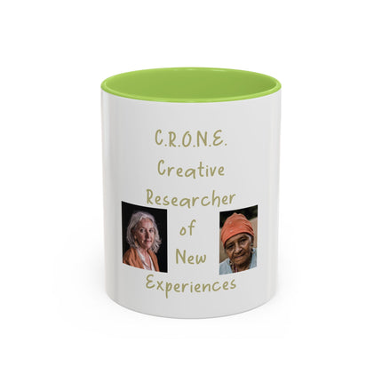 CRONE Coffee Mug – "Creative Researcher of New Experiences" Accent Ceramic Mug (11/15 oz)