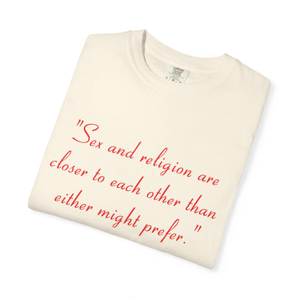 Inspirational Garment-Dyed Unisex T-Shirt - Saint Thomas More Quote