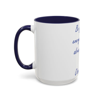Inspirational Accent Mug – “Be Yourself” Quote, 15oz Ceramic