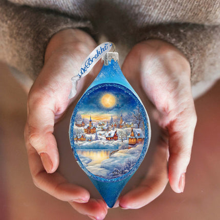 Magic Christmas Night Drop Glass Ornament by G. Debrekht - Christmas Decor - 757-048-1