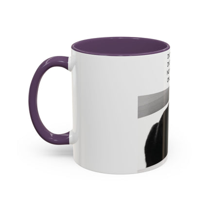 Black Cat Accent Mug – “In the Here In the Now” 11oz Ceramic Cup